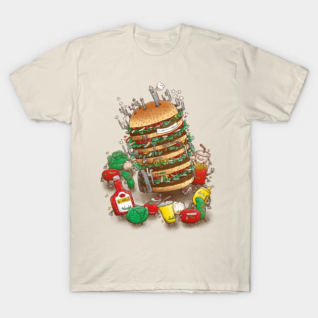 The UberBurgerBot T-Shirt by nickv47